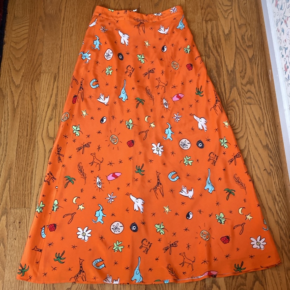STAUD Orange Printed Two-Piece Maxi Set - Picture 8 of 14